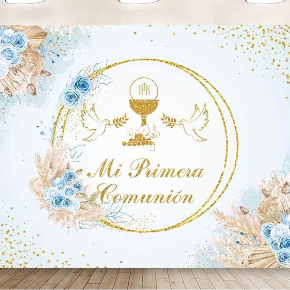 NIB MEHOFOND Boy Baptism Backdrop